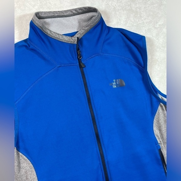 The North Face Large FlashDry Lightweight Blue Gray Full Zip Vest Stretch Cotton - Picture 6 of 12